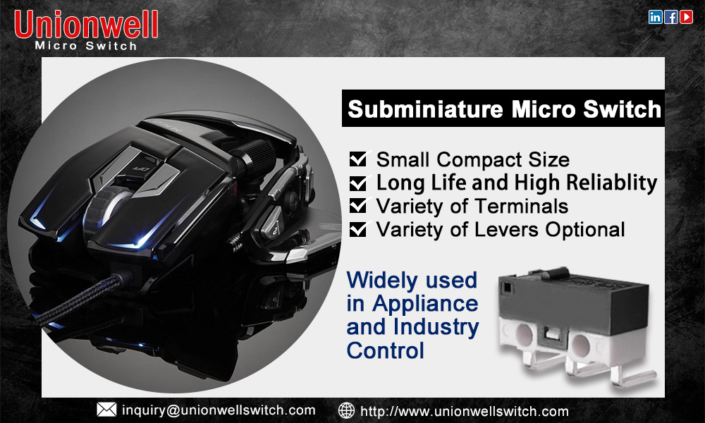 Subminiature Micro Switch In Computer Mouse