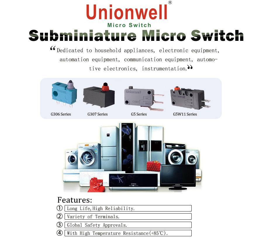 Micro Switches from China--Unionwell Subminiature Micro Switches