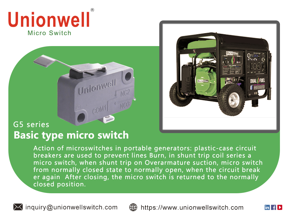 G5 Series Basic Micro Switch in Portable Generators