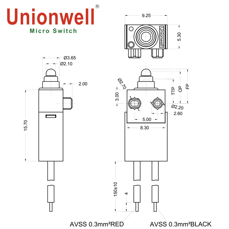 Forseglet Subminiature Snap Action Switch
