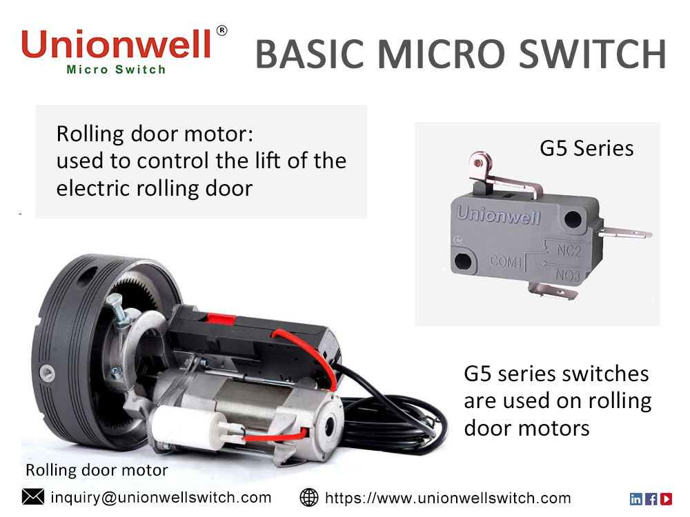 Microinterruptor básico Unionwell para motor de porta rolante