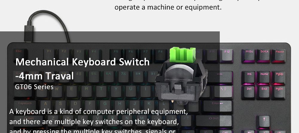 Chave de teclado mecânico